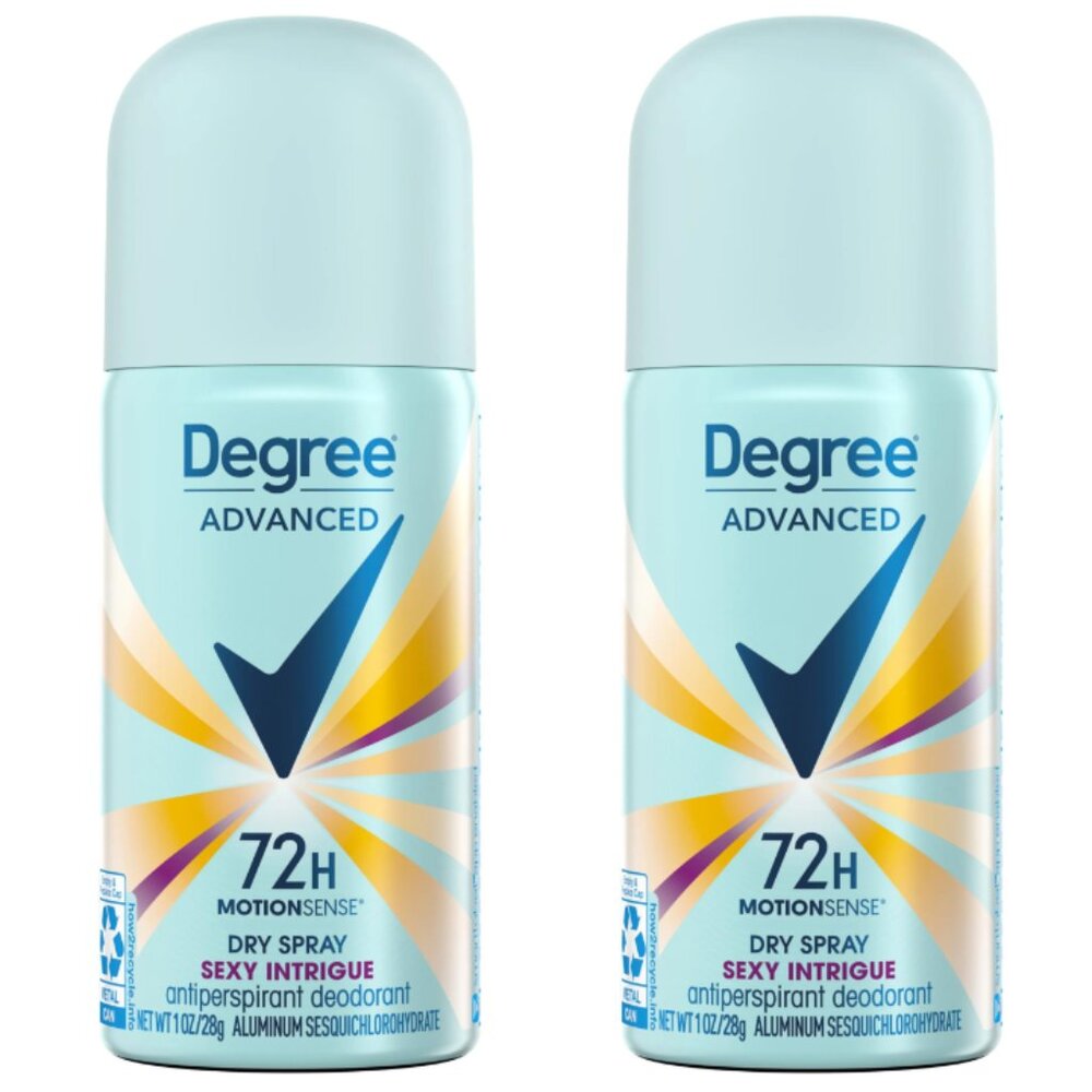 🌶4/$12 NEW Degree Antiperspirant Deodorant Spray Duo Sexy Intrigue Travel